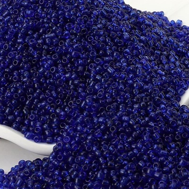 Dark Blue Tiny Transparen japanese seed beads, 2mm 12/0  toho Miyuki Delica small glass beads, Austria round beads, Clear, 1000 pcs 
