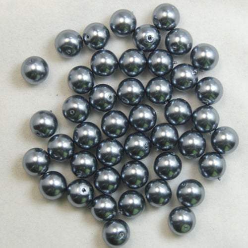 Dark Grey Czech Glass Pearl Round Beads, 100pcs - 3mm 4mm 6mm 8mm 10mm 12mm 14mm, Opaqu loose beads For jewelry making and beading 