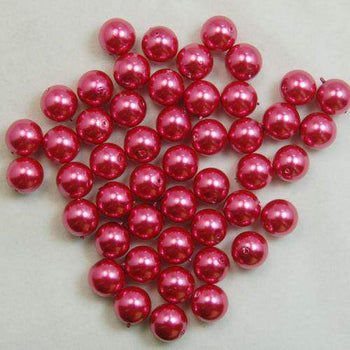 Dark pink  Czech Glass Pearl Round Beads, 100pcs - 3mm 4mm 6mm 8mm 10mm 12mm 14mm, Opaqu loose beads, For jewelry making and beading 