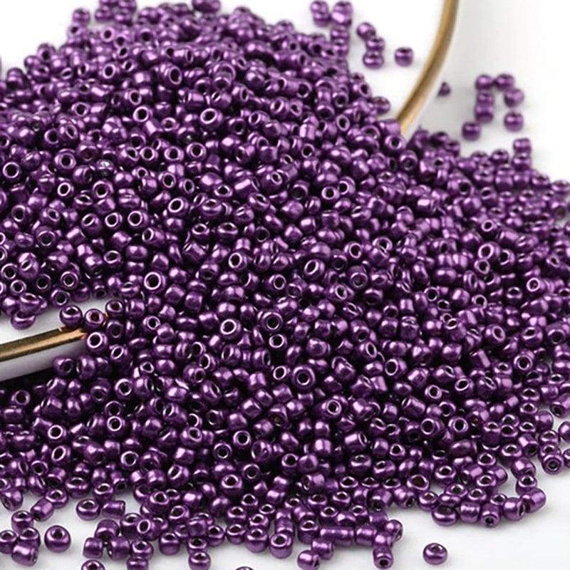 Dark Purple Miyuki Delica seed beads, 2mm 12/0 small glass Austria  japanese round beads, 1000pcs 