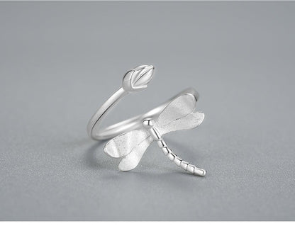 Dragonfly Lotus Bud Ring 