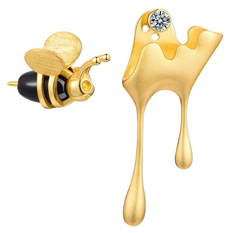 Dripping Honey & Bee Earring 
