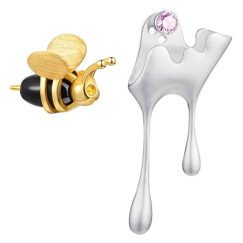 Dripping Honey & Bee Earring 