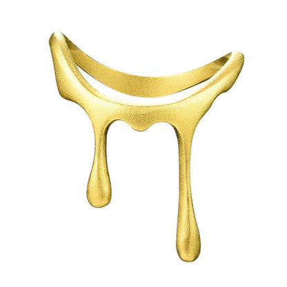 Drop Honey Rings, 18K Gold 