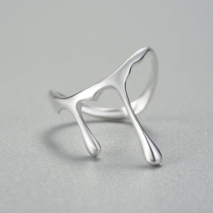 Drop Honey Rings, 925 Sterling Silver 