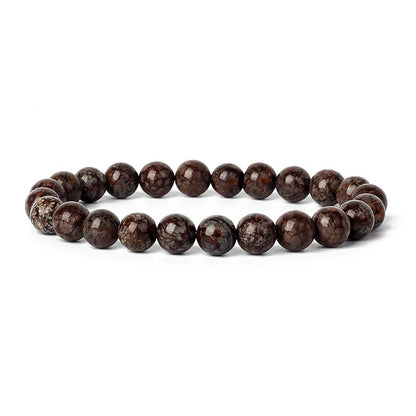 Bronzite gemstone stretch bracelet, 4-12mm