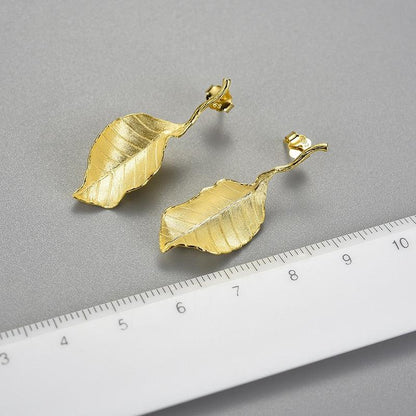 Elegant Autumn Leave Earring 