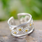 Elegant Little Daisy Flower Rings, 925 Sterling Silver 