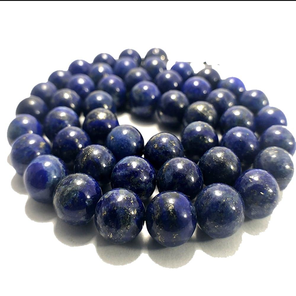 Enhancement Natural Blue Lapis Lazuli Beads, Round Gemstone 2-18mm, 15.5'' strand 