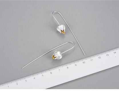 Eternal Love Tulip Flower Dangle Earring 