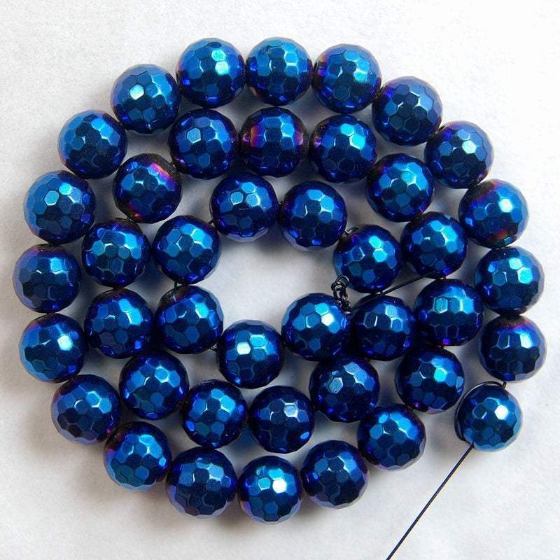 Faceted Blue Hematite Jewelry Beads, 3-10mm 15.5'' full strand 