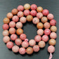 Faceted Pink Rhodonite Beads, 4mm 6mm 8mm 10mm Gemstone Beads, Stone Round Natural Beads 15''5 strand 