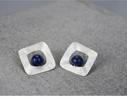 Freeform Square Stud Earring 