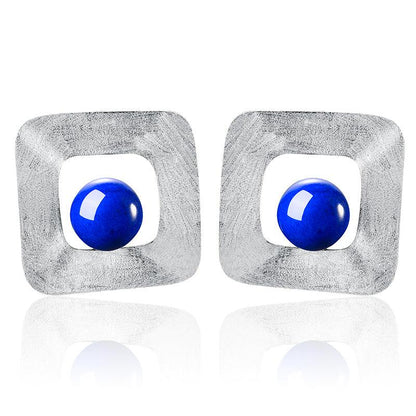 Freeform Square Stud Earring 