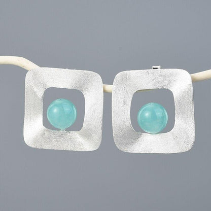 Freeform Square Stud Earring 