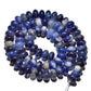 gem semiprecious Natural Rondelle Blue Sodalite Beads, Smooth Matte and Faceted , Disk Stone Loose 4x6mm 5x8mm Jewelry beads, 15.5” str 