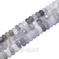 gem semiprecious Natural Rondelle Cloudy Gray Quartz Beads, Smooth Matte and Faceted , Disk Stone Loose 4x6mm 5x8mm Jewelry beads, 15.5” str 