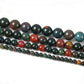 Genuine heliotrope red green bloodstone beads, size 4-12mm, 15.5 str. 