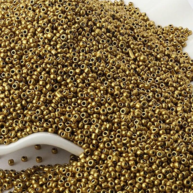 Gold Opaque japanese seed beads, 2mm 12/0 Miyuki Delica small glass Austria round beads, 1000pcs 