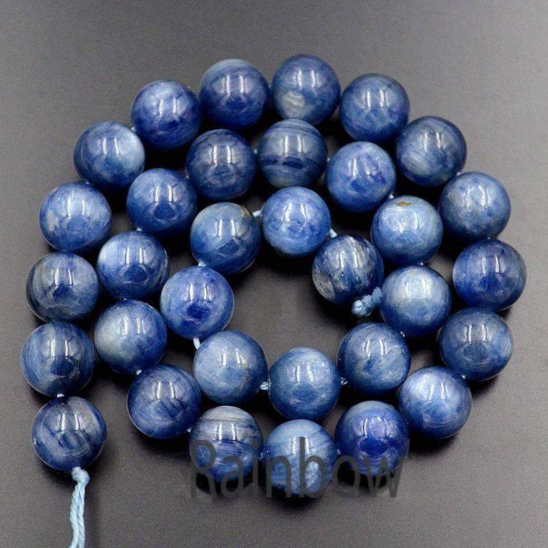Grade A Natural Kyanite Blue Beads, Round Gemstone , 4-10mm 15.5'' strand 