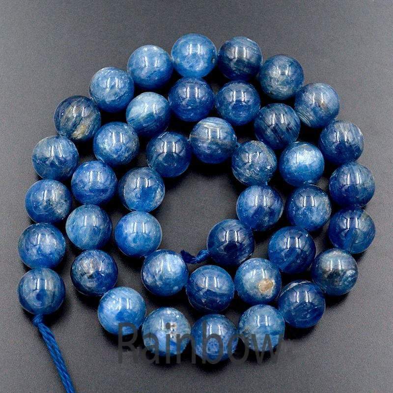 Grade A Natural Kyanite Blue Beads, Round Gemstone , 4-10mm 15.5'' strand 