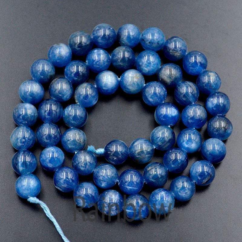 Grade A Natural Kyanite Blue Beads, Round Gemstone , 4-10mm 15.5'' strand 