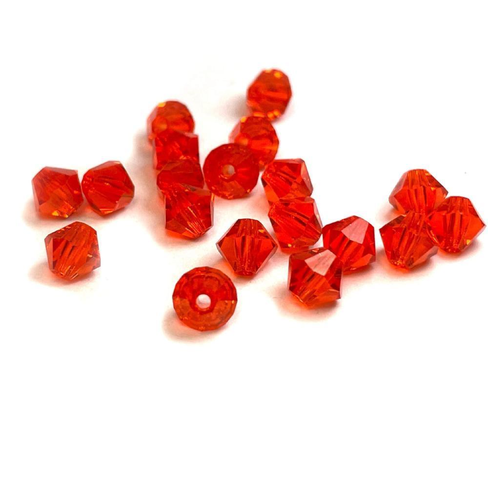 Hyacinth Red Crystal Faceted Bicone beads, 3mm 4mm Acrylic Faceted Bicone beads, 100pcs,  for jewerly making and beading 