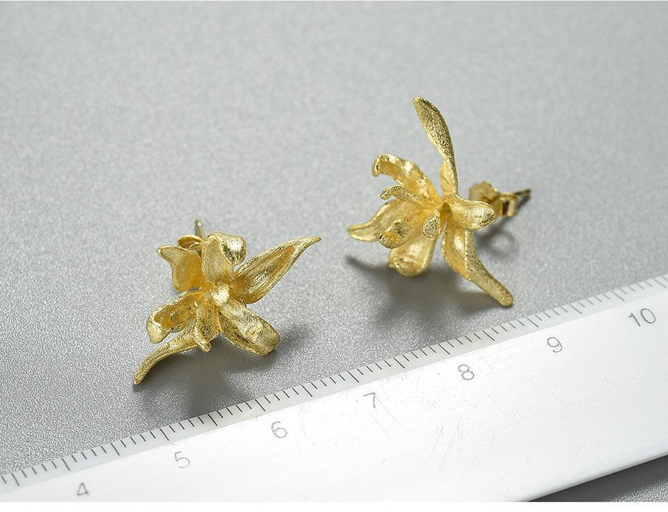 Iris Flower Stud Earring 