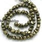 Iron pyrite freeformed nugget stone natural beads, 3x5mm 4x6mm 8x10mm 10x12mm loose spacer jewelry gemstone bead, 15.5'' strand 