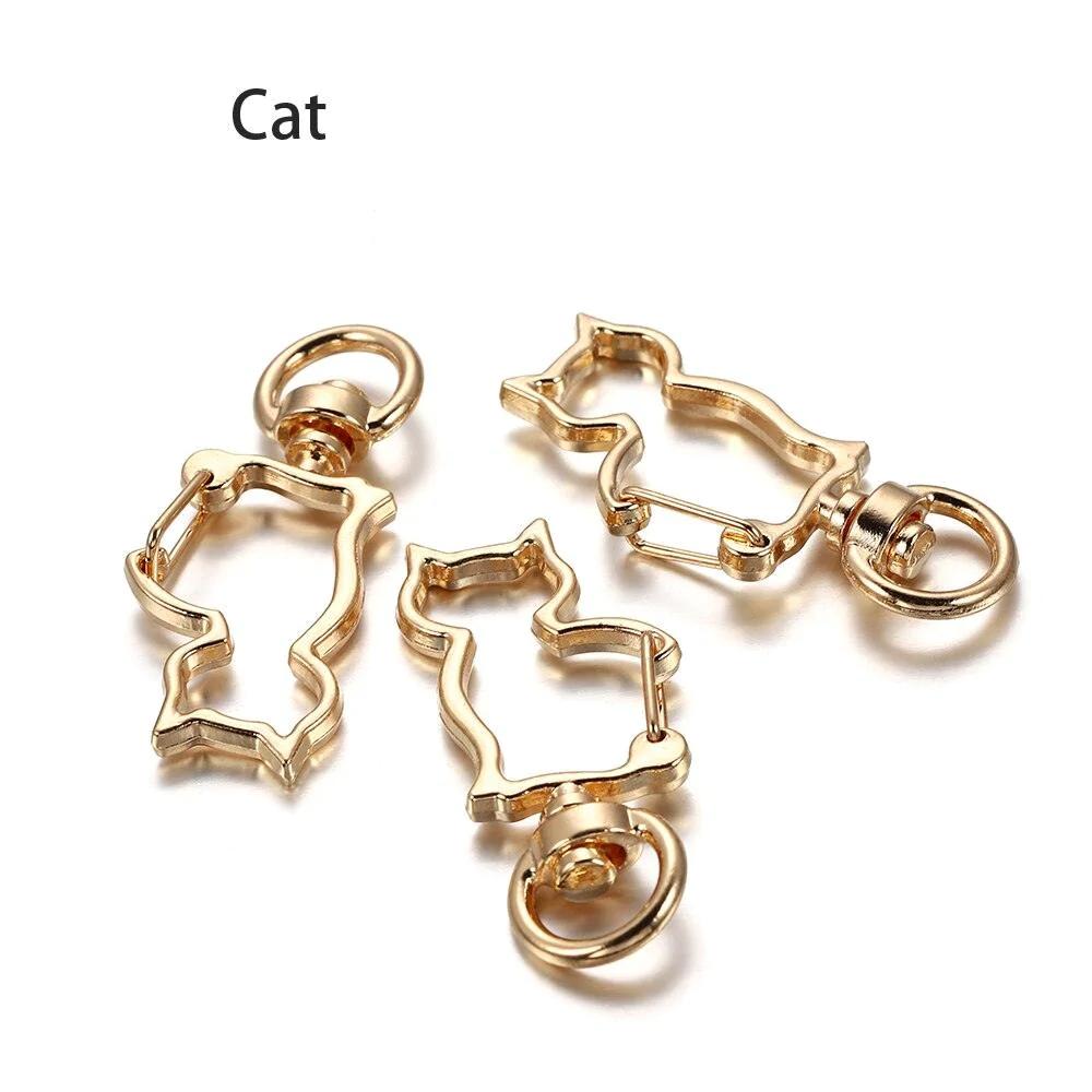Keychain Lobster Clasps, Mixed Shape 
