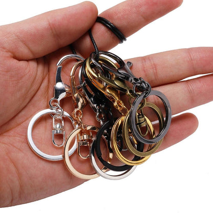 Keychain Ring with Key Ring with Lobster Clasp, 5pcs 