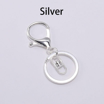 Keychain Ring with Key Ring with Lobster Clasp, 5pcs 