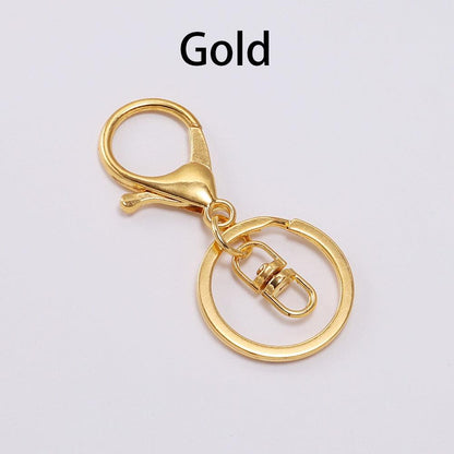 Keychain Ring with Key Ring with Lobster Clasp, 5pcs 