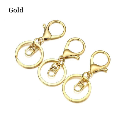 Keychain Ring with Key Ring with Lobster Clasp, 5pcs 