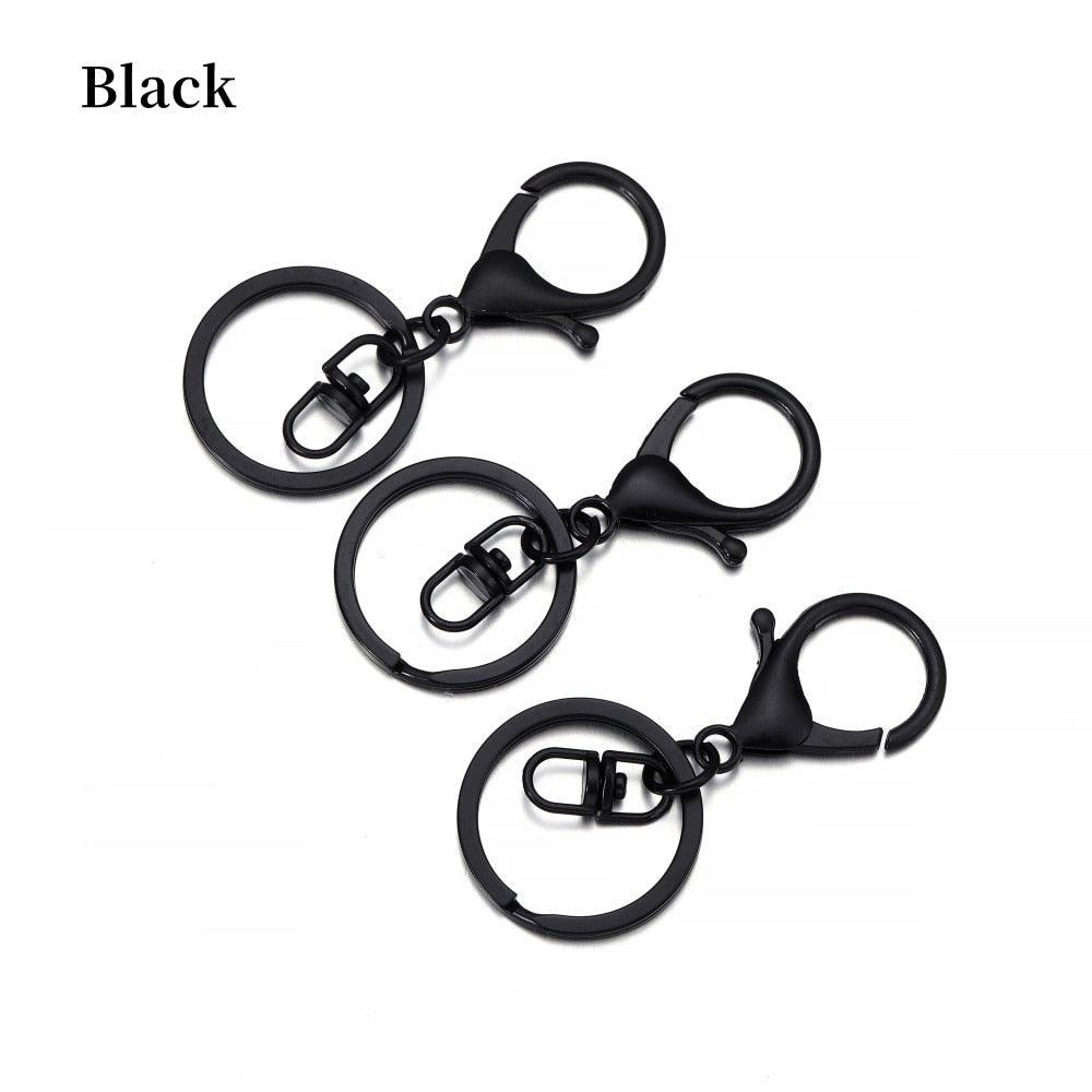 Keychain Ring with Key Ring with Lobster Clasp, 5pcs 