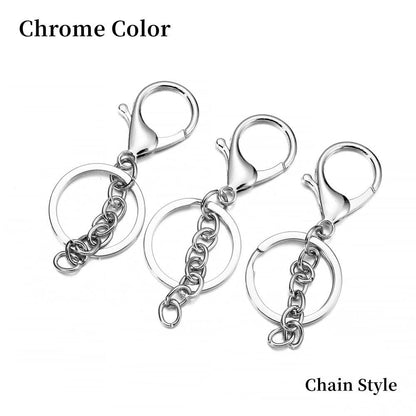 Keychain Ring with Key Ring with Lobster Clasp, 5pcs 