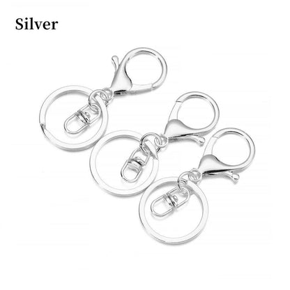 Keychain Ring with Key Ring with Lobster Clasp, 5pcs 