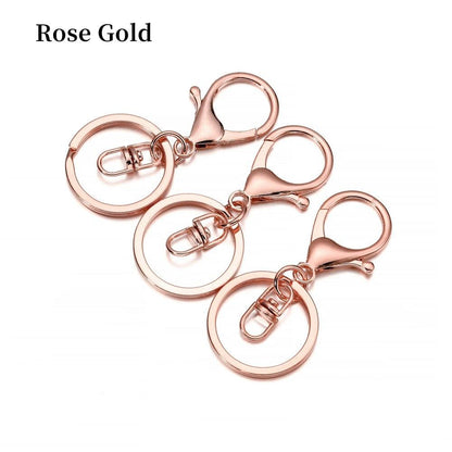 Keychain Ring with Key Ring with Lobster Clasp, 5pcs 