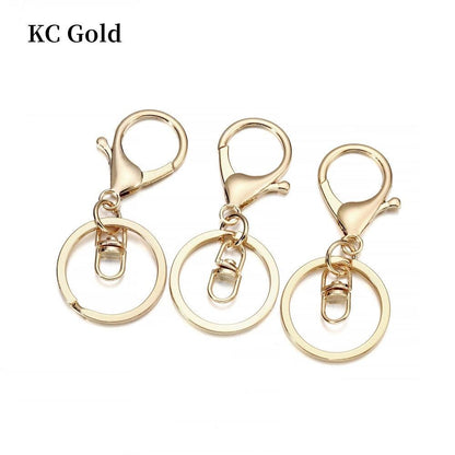 Keychain Ring with Key Ring with Lobster Clasp, 5pcs 