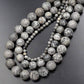 Landscape Black White Jasper Beads, 4-12mm stone, 15.5'' strand 