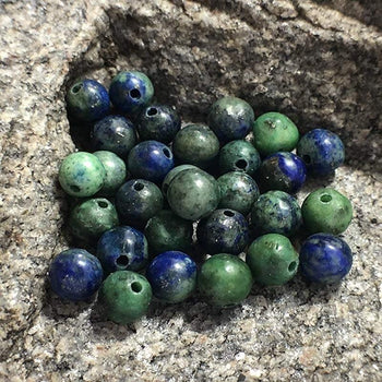 Lapis Chrysocolla beads, Wholesale lot, 4-12mm 5-200pcs 
