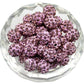 light Amethyst Crystal Rhinestone Round Bead, 6mm 8mm 8mm 10mm 12mm Pave Clay Disco Ball Beads, Chunky Bubble Gum Bead Gumball Acrylic Beads 