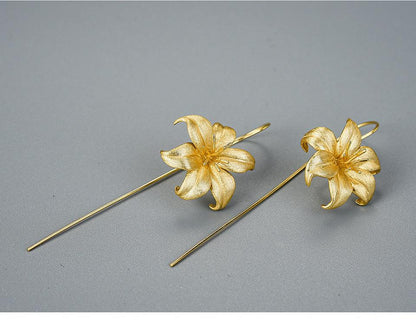 Lily Flower Dangle Earring 