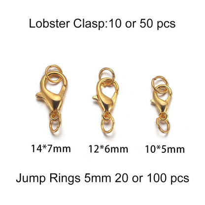 Lobster Clasps With Jump Rings 