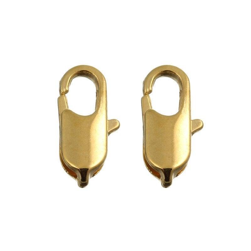 Lobster Claw Clasp with Open Jump Ring, 30pcs Gold Silver Black 