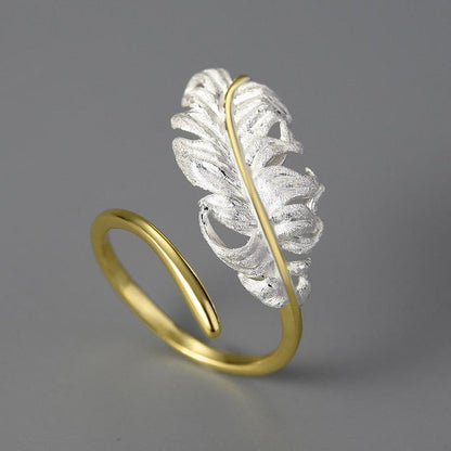 Long Goose Feather Ring 