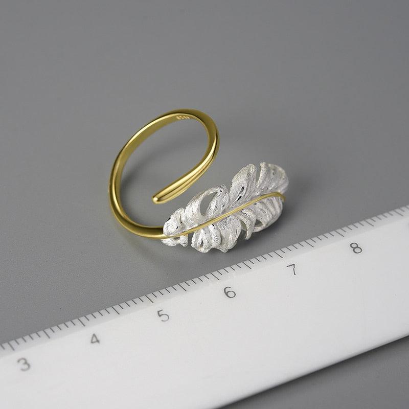 Long Goose Feather Ring 
