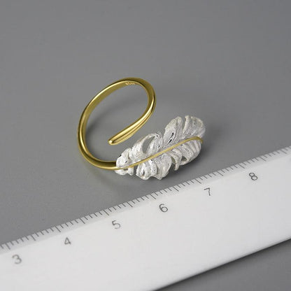 Long Goose Feather Ring 