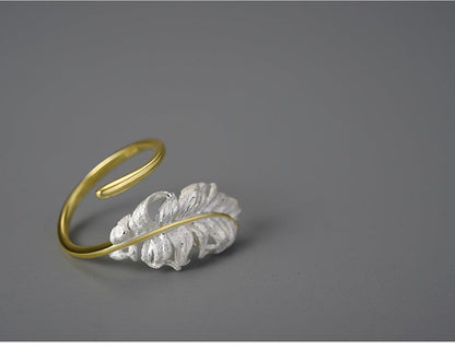 Long Goose Feather Ring 