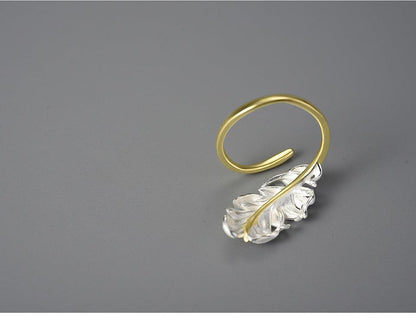 Long Goose Feather Ring 